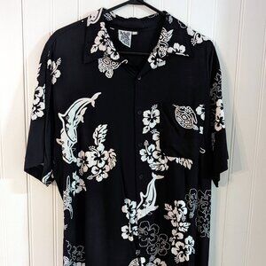 RARE Vintage CABALI Hawaiian mens short sleeve 100% Rayon